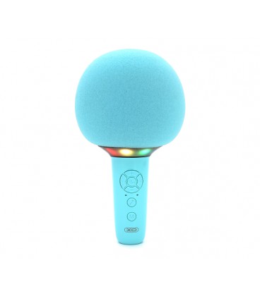 Микрофон беспроводной XO-BE50, RGB Led, Blue, BOX