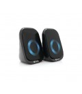 Колонки 2.0 Kisonli X7 для ПК и ноутбука, USB + 3.5mm, 2x3W, 20Hz- 20KHz, Black