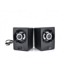 Колонки 2.0 JEDEL JNS-65 USB+3.5mm, 4' 2x3W, 90Hz- 20KHz, с регулятором громкости, Black, BOX, Q30
