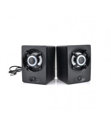 Колонки 2.0 JEDEL JNS-65 USB+3.5mm, 4' 2x3W, 90Hz- 20KHz, с регулятором громкости, Black, BOX, Q30