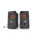 Колонки 2.0 Kisonli AС-9002BT, для ПК и ноутбука, питание 220V + jack 3.5mm, 2x3W, 20Hz- 20KHz, со встроенным усилителем, blueto