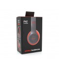 Беспроводные Bluetooth наушники P47 Led, Red/Silver
