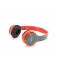 Беспроводные Bluetooth наушники P47 Led, Red/Silver