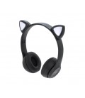 Беспроводные Bluetooth наушники Cat Ear P47M Led, Black