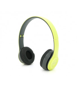 Беспроводные Bluetooth наушники P47 Led, Green/Silver