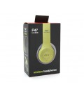 Беспроводные Bluetooth наушники P47 Led, Green/Silver