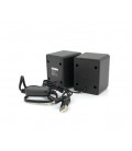Колонки 2.0 Kisonli L-1030 для ПК и ноутбука, USB + 3.5mm, 2x3W, 20Hz- 20KHz, 20X11X13mm, black