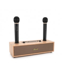 Колонка Kisonli G102 Bluetooth 5.3,Two microphone, 2х8W, 1800mAh, USB/TF/BT/AUX, DC: 5V, BOX, Wooden, Q8