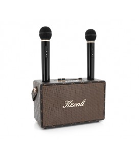 Колонка Kisonli G101 Bluetooth 5.0,Two microphone, 2х15W, 2400mAh, USB, DC: 5V/1A, BOX, Brown, Q8