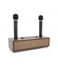 Колонка Kisonli G102 Bluetooth 5.3,Two microphone, 2х8W, 1800mAh, USB/TF/BT/AUX, DC: 5V, BOX, Brown, Q8