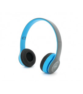Беспроводные Bluetooth наушники P47 Led, Blue/Silver