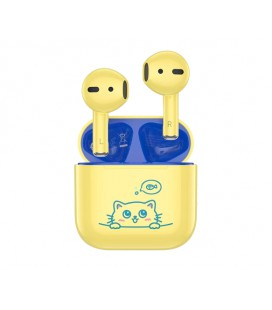 Наушники Bluetooth HOCO EW112, Yellow, Кейс