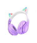 Беспроводные Bluetooth наушники HOCO W42, White/Purple, Box