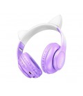 Беспроводные Bluetooth наушники HOCO W42, White/Purple, Box
