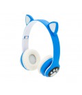 Беспроводные Bluetooth наушники Cat Ear VZV-28M Led, Blue