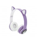 Беспроводные Bluetooth наушники Cat Ear YR-28 Led, Purple
