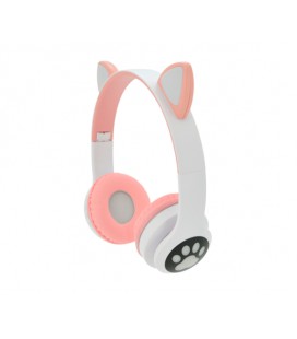 Беспроводные Bluetooth наушники Cat Ear YR-28 Led, Pink
