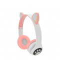 Беспроводные Bluetooth наушники Cat Ear YR-28 Led, Pink