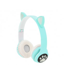 Беспроводные Bluetooth наушники Cat Ear YR-28 Led, Green