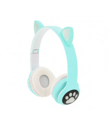Беспроводные Bluetooth наушники Cat Ear YR-28 Led, Green