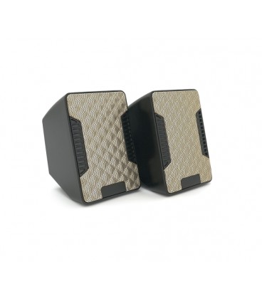 Колонки 2.0 Hotmai A16 USB+3.5mm, 2x3W, 20Hz- 18KHz, с регулятором громкости, Black, BOX, Q24