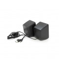 Колонки 2.0 Hotmai A16 USB+3.5mm, 2x3W, 20Hz- 18KHz, с регулятором громкости, Black, BOX, Q24