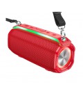 Портативная колонка HOCO HC23 IPX4, BT 5.0, 2x5W, RGB подсветка, Red, Box