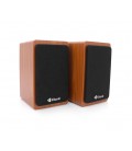 Колонки Kisonli X23BT, 2x5W, USB/ AUX/BT, DC: 5V/1-2A, Wooden, BOX, Q12