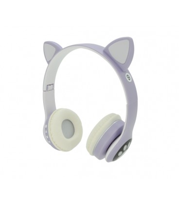 Беспроводные Bluetooth наушники Cat Ear VZV-23M Led, Purple