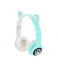 Беспроводные Bluetooth наушники Cat Ear VZV-23M Led, Green