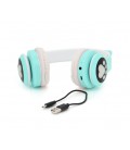 Беспроводные Bluetooth наушники Cat Ear VZV-23M Led, Green
