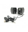 Колонки 2.0 Kisonli A-101S для ПК и ноутбука, USB + 3.5mm, 2x3.5W, 20Hz- 20KHz, Black, BOX, Q60