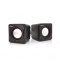 Колонки 2.0 Kisonli V400 для ПК и ноутбука, USB + 3.5mm, 2x1,5W, 20Hz- 20KHz, Black, BOX, Q80