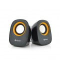 Колонки 2.0 Kisonli V360 для ПК и ноутбука, USB + 3.5mm, 2x1.5W, 20Hz- 20KHz, Orange, BOX, Q50