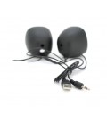 Колонки 2.0 Kisonli V350 для ПК и ноутбука, USB + 3.5mm, 2x1,5W, 20Hz- 20KHz, Black, BOX, Q60