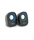 Колонки 2.0 Kisonli V360 для ПК и ноутбука, USB + 3.5mm, 2x1.5W, 20Hz- 20KHz, Black, BOX, Q50
