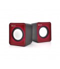 Колонки 2.0 Kisonli V310 для ПК и ноутбука, USB + 3.5mm, 2x0,5W, 20Hz- 20KHz, Red, BOX, Q100