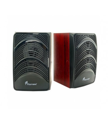 Колонки 2.0 Hotmai A10 USB+3.5mm, 2x3W, 20Hz- 18KHz, с регулятором громкости, Black, BOX, Q24