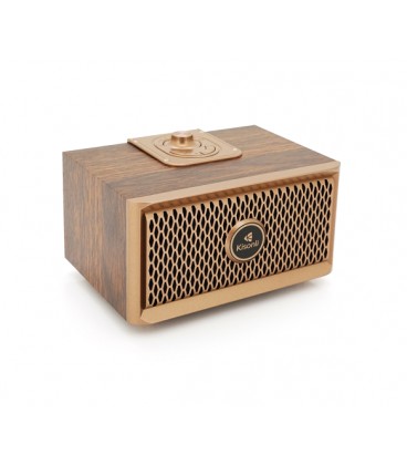 Колонка Kisonli G2 Bluetooth 5.0, 1х10W, 1200mAh, USB/TF/BT/FM/AUX, DC: 5V, Dark wood, BOX, Q40