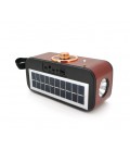 Радио с фонариком NS-S270-S, FM/AM/SW радио+Solar, Входы: TFcard, USB, Wireless speaker, Bluetooth, Red, Box