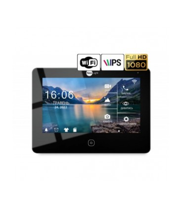 7ми дюймовый сенсорный Full HD видеодомофон с WiFi LAN и памятью NeoLight ALPHA HD WF black