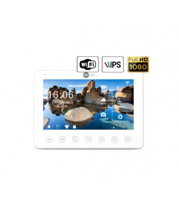 7ми дюймовый Full HD видеодомофон с WiFi LAN и возможностью просмотра архива с телефона NeoLight OMEGA+ HD WF белый