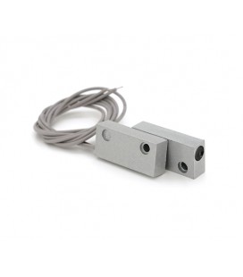 Датчик магнитоконтактный с проводом 30 см MC-56, 49*20*10 мм, контакт NC. аллюминиевый сплав, серый, под саморез ( цена за компл