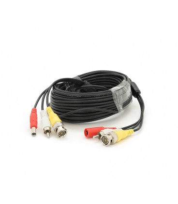 Патчкорд комбинированный коаксиальный+питание+звук BNC+DC+AV 15m, черный, Q50