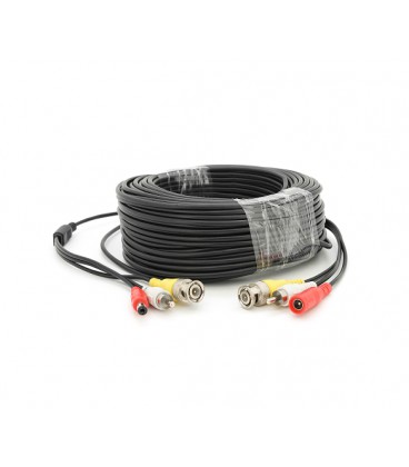 Патчкорд комбинированный коаксиальный+питание+звук BNC+DC+AV 40m, черный