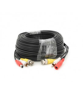 Патчкорд комбинированный коаксиальный+питание+звук BNC+DC+AV 50m, черный