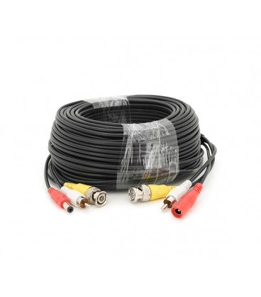 Патчкорд комбинированный коаксиальный+питание+звук BNC+DC+AV 50m, черный