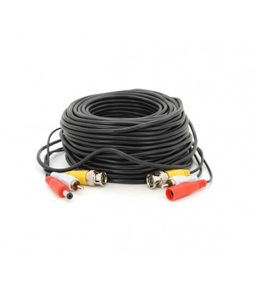 Патчкорд комбинированный коаксиальный+питание+звук BNC+DC+AV 30m, черный