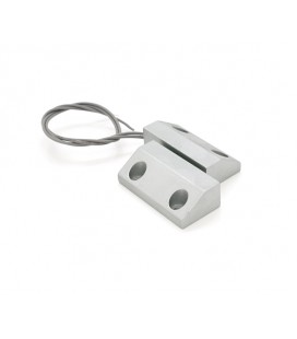 Датчик магнитоконтактный с проводом 30 см MC-52, 35*14*8 мм, контакт NC. цинковый сплав, серый, под саморез ( цена за комплект )