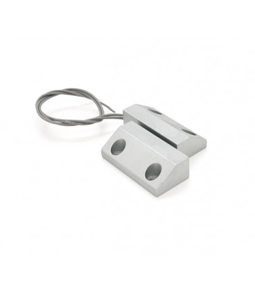 Датчик магнитоконтактный с проводом 30 см MC-52, 35*14*8 мм, контакт NC. цинковый сплав, серый, под саморез ( цена за комплект )